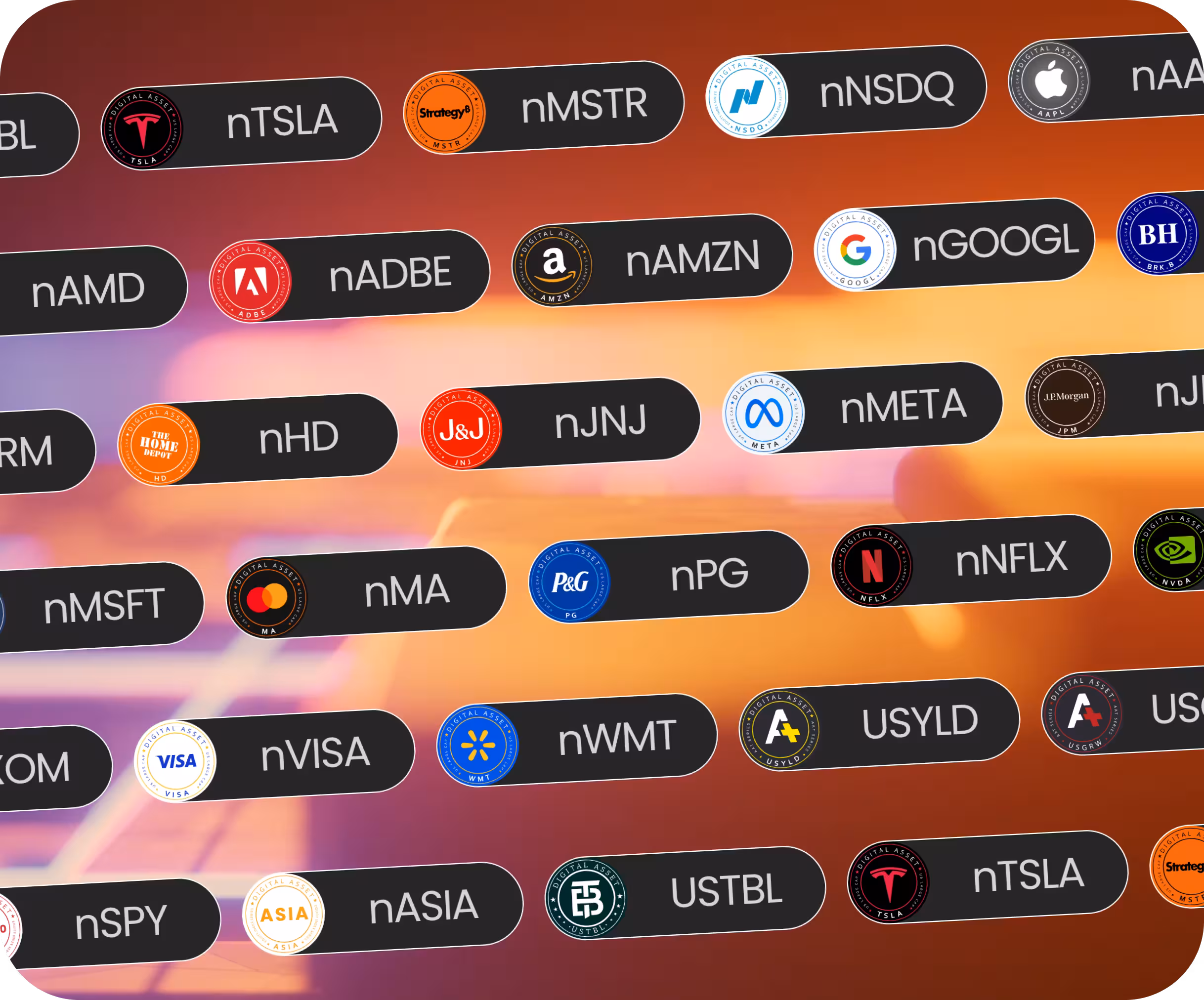 Digital asset seal on wood background